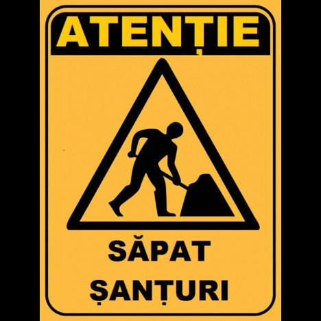 Placuta atentie sapat santuri